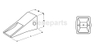 1U3452 CAT J Family J450 Bucket Teeth 225 235 988